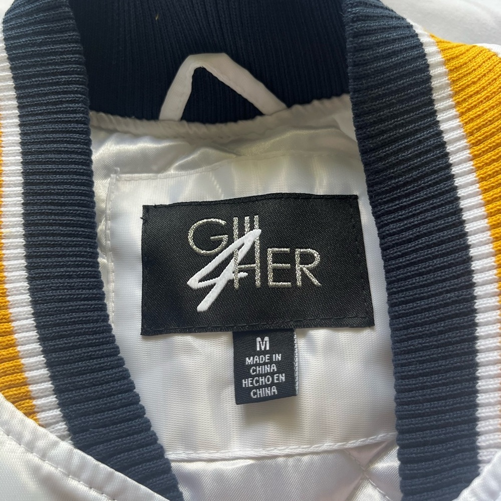 White and Yellow Varsity Jacket - Picture 6 of 11